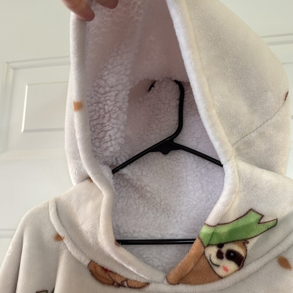 Three Poodle Oversized Wearable Blanket Hoodie Sloth Print Warm Cozy Winter Gift - Picture 7 of 11